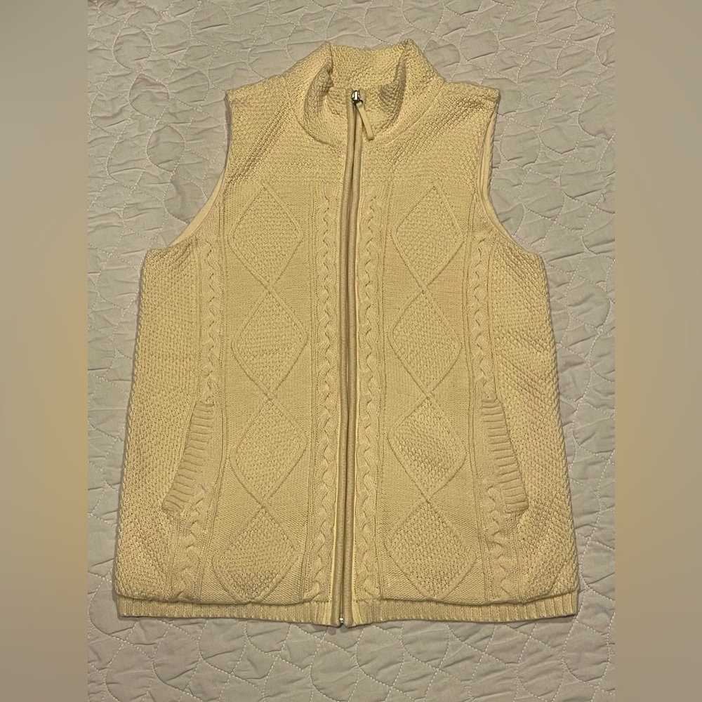 Talbots crochet knit Vest